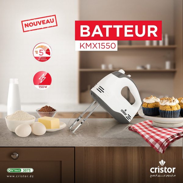-CRISTOR BAT A MAIN 150WBLANC KMX1550GB