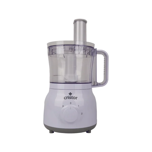 Robot De Cuisine CRISTOR Multi Fonctions -600 W- 2.3 L Bol – 1.5 L Blender – Blanc FP-MK10BN