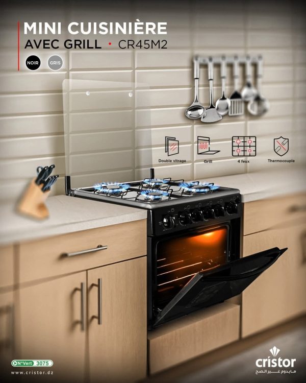 CRISTOR CUIS MINI 4FX GRILLE ELEC/TAB GRIS CR45M2G