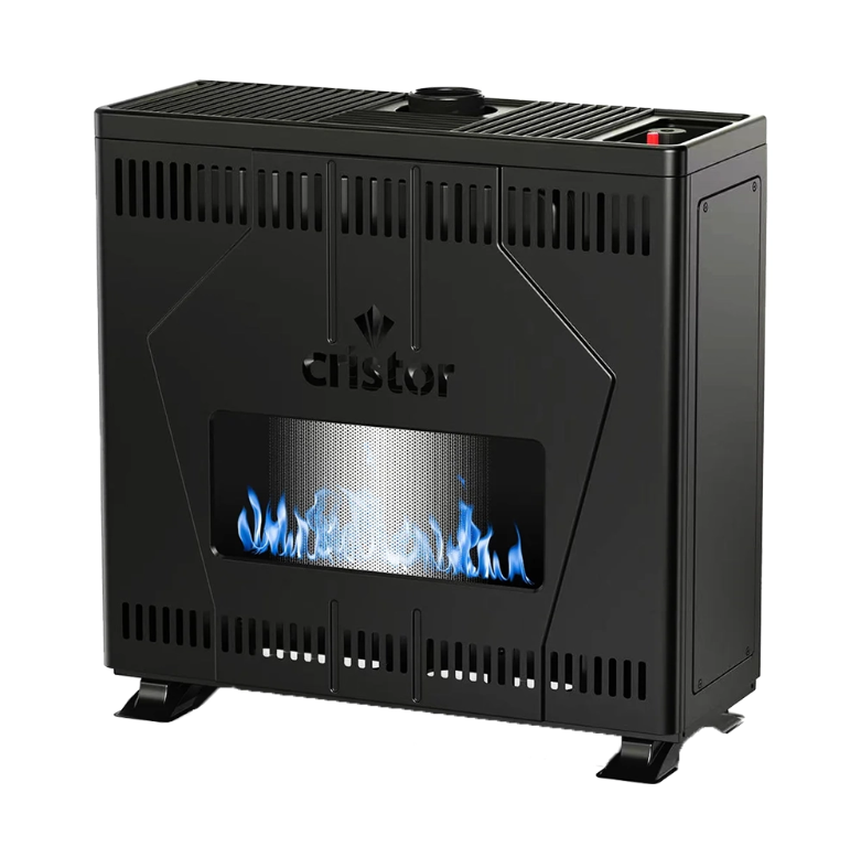 VOLCANO-Radiateur A Gaz CRISTOR -10KW- Détecteur CO – Noir RGK310SN