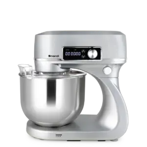 Pétrin NARDI MAESTRO PASTA Mono Fonction Double Crochet Afficheur Numérique-800W-5,5L-Argent NP-UP1A