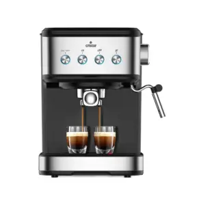 Machine A Café 3 en 1 CRISTOR Capsules et Café moulu -20 BARS-1100 W- Noir Inox CMD100NS